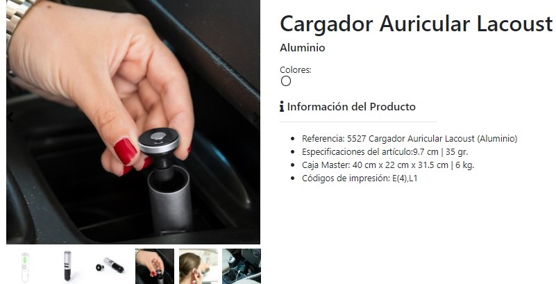 Cargador auricular de coche personzalido