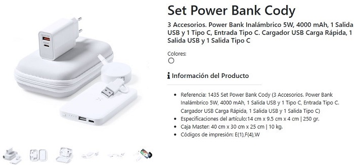 Set de power banks personalizados