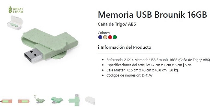 USB ecológicos